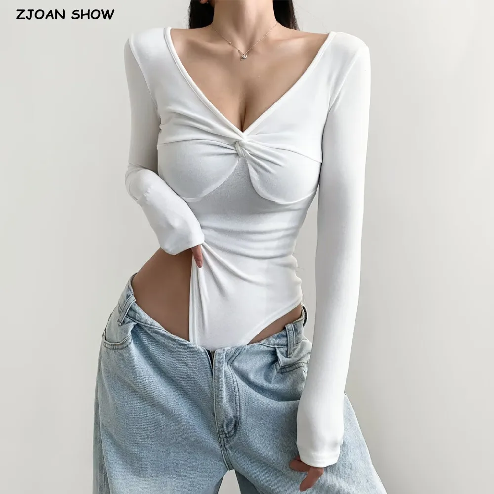 4 colors 2025 American Retro Kink Bow V neck Long Sleeve Bodysuit Sexy Woman Short Jumpsuit Slim fit Rompers Bodycon Playsuits
4 colors 2025 American Retro Kink Bow V neck Long Sleeve Bodysuit Sexy Woman Short Jumpsuit Slim fit Rompers Bodycon Playsuits