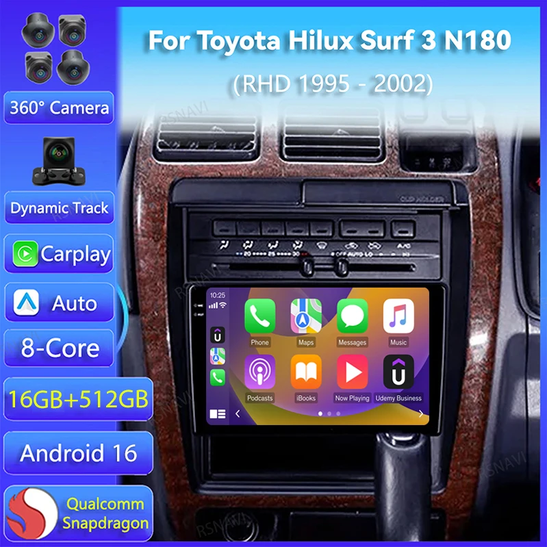 Android 16 Car Radio For Toyota Hilux Surf 3 N180 1995 - 2002 Right hand drive Carplay Auto DSP 2Din Player Video Stereo WIFI+4G
Android 16 Car Radio For Toyota Hilux Surf 3 N180 1995 - 2002 Right hand drive Carplay Auto DSP 2Din Player Video Stereo WIFI+4G