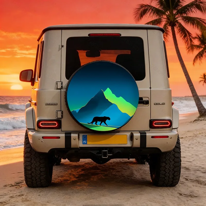 Minimalist Black Panther Mountain Spare Tire Cover Durable Polyester Fiber SUV Accessory
Minimalist Black Panther Mountain Spare Tire Cover Durable Polyester Fiber SUV Accessory