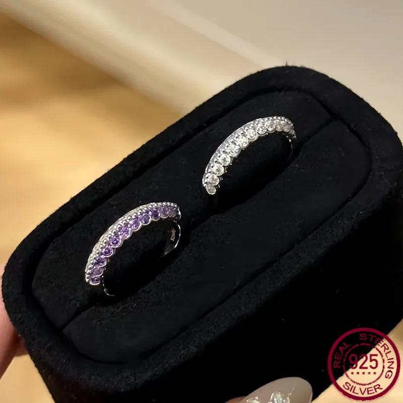 Новое европейское и американское кольцо S925, серебряное, фиолетовое, белое, с бриллиантом, модное кольцо в повседневном стиле, кольцо
Новое европейское и американское кольцо S925, серебряное, фиолетовое, белое, с бриллиантом, модное кольцо в повседневном стиле, кольцо