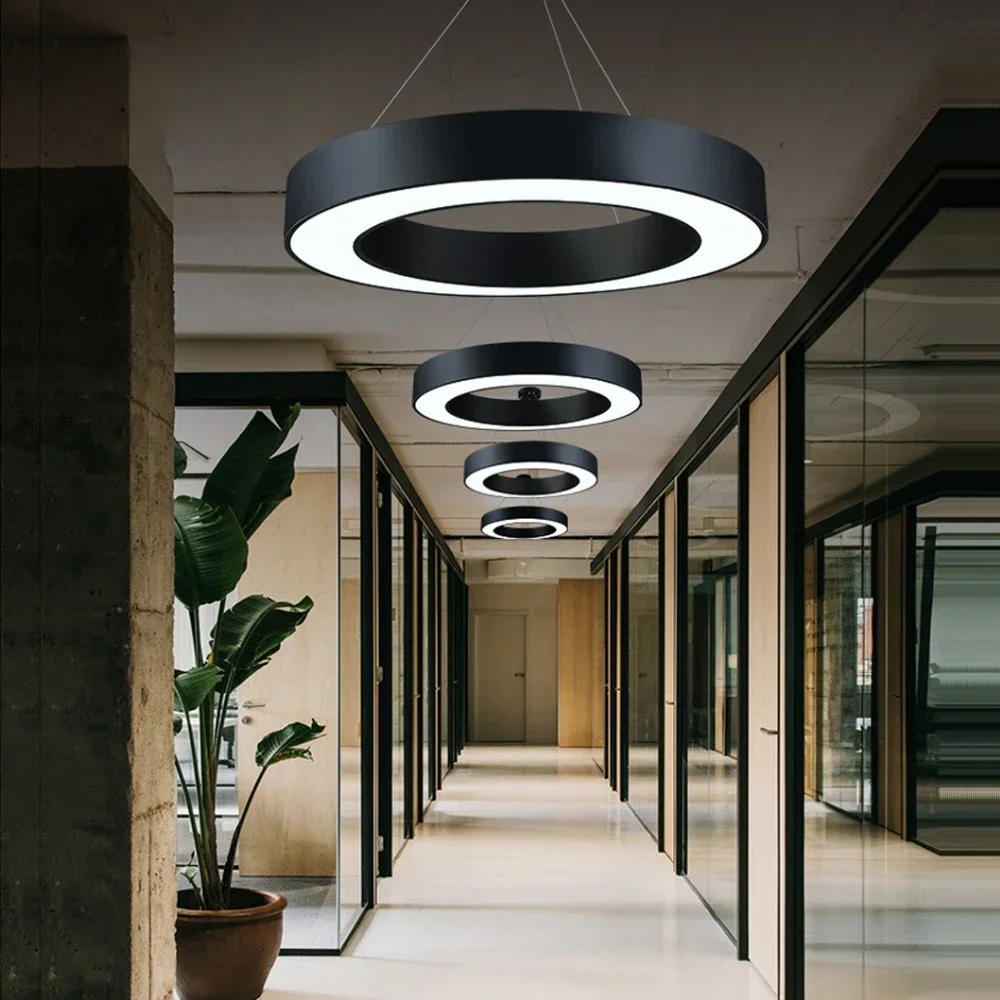 Postmodern LED Iron Acrylic Black/White round Ring Chandelier Ceiling Light Suspension Lamp for Office Modern Style Lighting
Postmodern LED Iron Acrylic Black/White round Ring Chandelier Ceiling Light Suspension Lamp for Office Modern Style Lighting