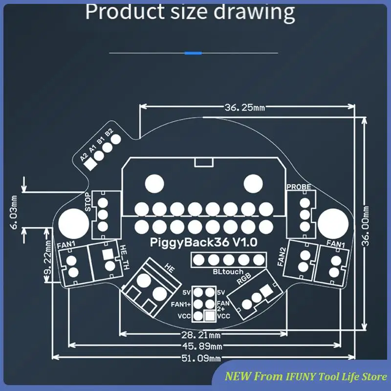 PIGGYBACK36 V1.0 Silent 3D Printer Control Board Terminal Interface For Enhanced Connectivity DIY Reliable Motherboard New
PIGGYBACK36 V1.0 Silent 3D Printer Control Board Terminal Interface For Enhanced Connectivity DIY Reliable Motherboard New