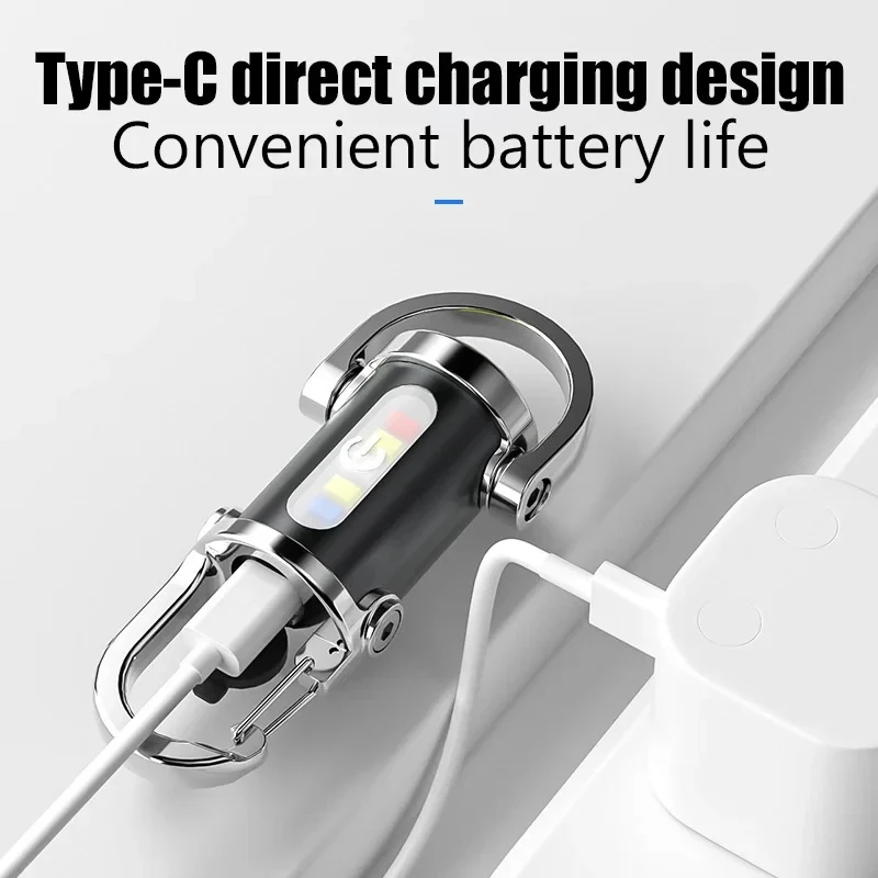 LED Flashlight Keychain Powerful COB USB Rechargeable Hanging Portable Small Flashlight Waterproof Keyring Lighting Equipment
LED Flashlight Keychain Powerful COB USB Rechargeable Hanging Portable Small Flashlight Waterproof Keyring Lighting Equipment