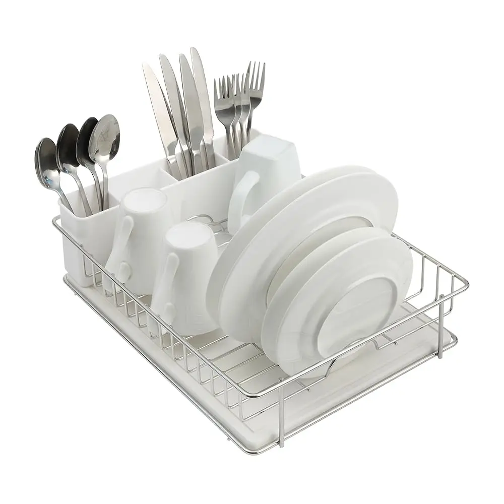 Free Shipping304 Stainless Steel Dish Drying Rack with Diatomaceous Earth Drainboard & Removable Utensil Caddy – Rust Resistant
Free Shipping304 Stainless Steel Dish Drying Rack with Diatomaceous Earth Drainboard & Removable Utensil Caddy – Rust Resistant