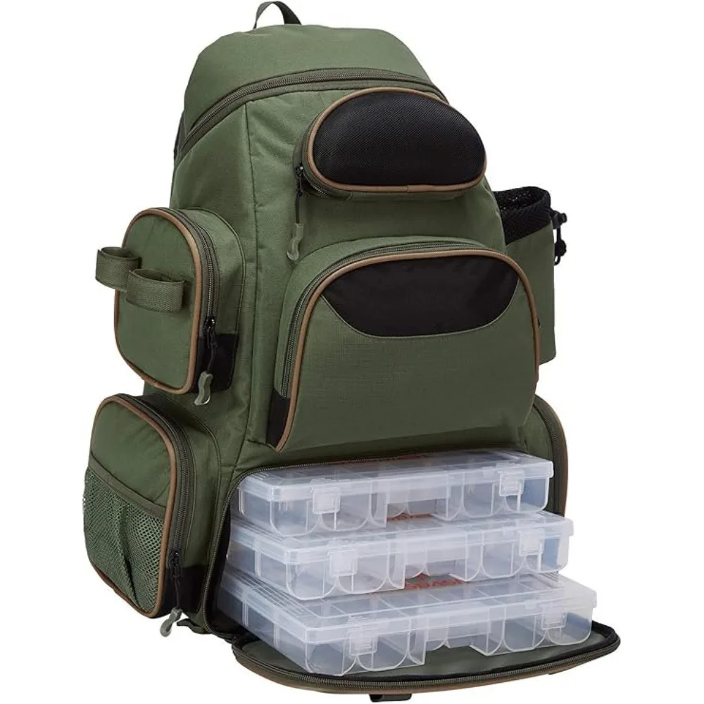 Fishing Tackle Backpack Water Resistant Tactical Bag Soft Tackle Box with Rod Holder and Protective Rain Cover
Fishing Tackle Backpack Water Resistant Tactical Bag Soft Tackle Box with Rod Holder and Protective Rain Cover