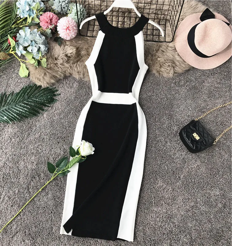 Chic O-neck Halter Solid Knit Elastic Bodycon Dress Sexy Fashion Dress Women Casual Slim Pencil Vestidos
Chic O-neck Halter Solid Knit Elastic Bodycon Dress Sexy Fashion Dress Women Casual Slim Pencil Vestidos