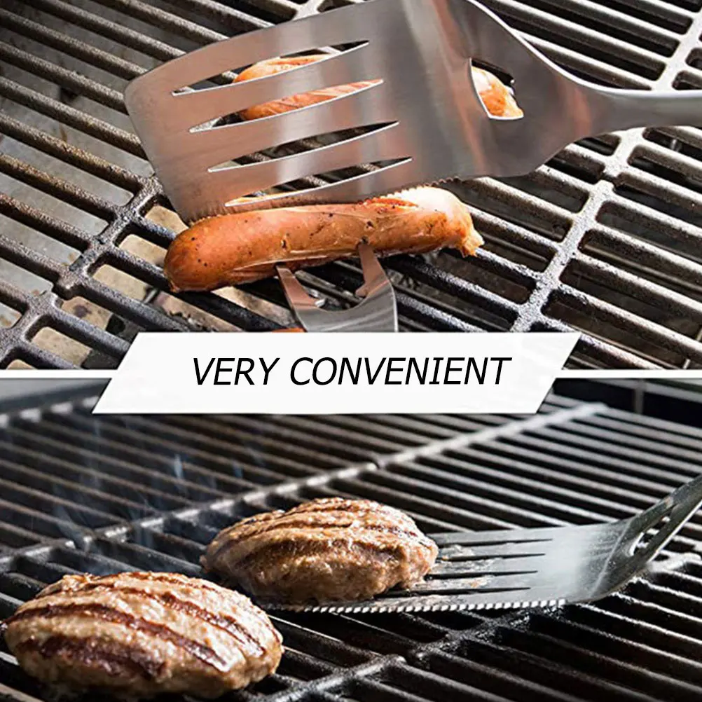 Stainless Steel BBQ Tools Kit Durable Barbecue Fork Spatula Outdoor Camping Grill Utensils Holiday Premium Long H
Stainless Steel BBQ Tools Kit Durable Barbecue Fork Spatula Outdoor Camping Grill Utensils Holiday Premium Long H