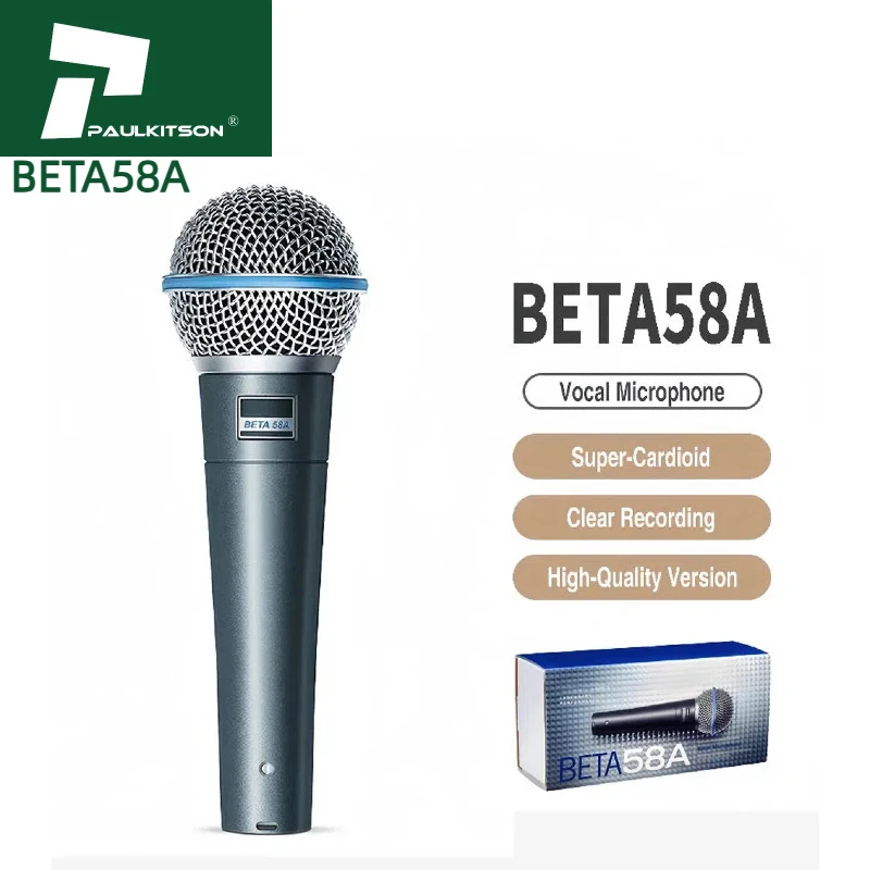 Paulkitson Microphone BETA58A Vocal High Quality Microphone Industry Standard Classic Look Studio Microphone
Paulkitson Microphone BETA58A Vocal High Quality Microphone Industry Standard Classic Look Studio Microphone