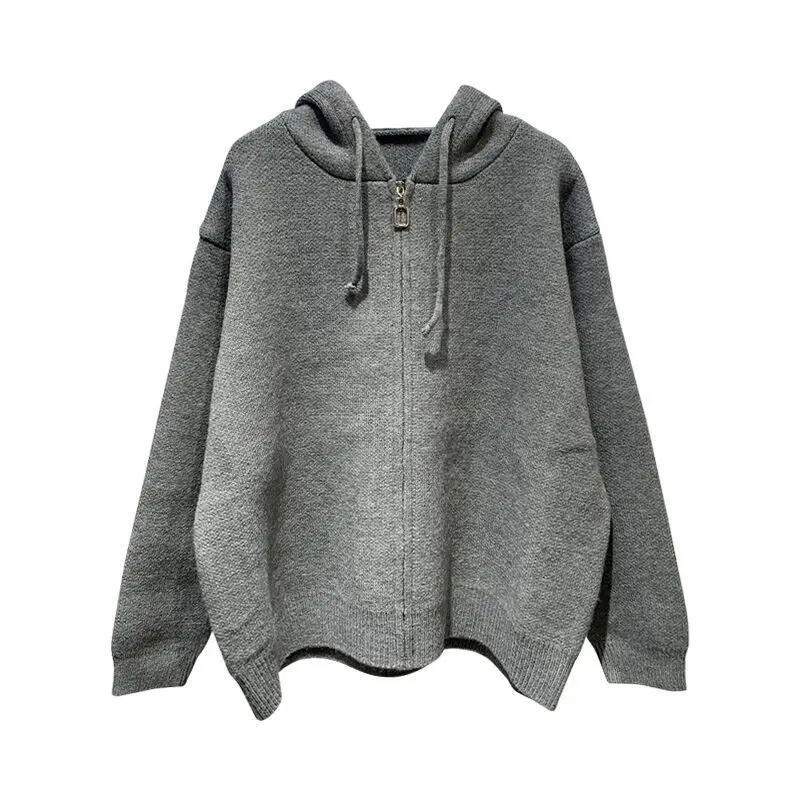 2024 Autumn and Winter Hooded Sweatshirt Jacket Sweater Lazy Style Loose and Slimming Knitted Cardigan for Women
2024 Autumn and Winter Hooded Sweatshirt Jacket Sweater Lazy Style Loose and Slimming Knitted Cardigan for Women