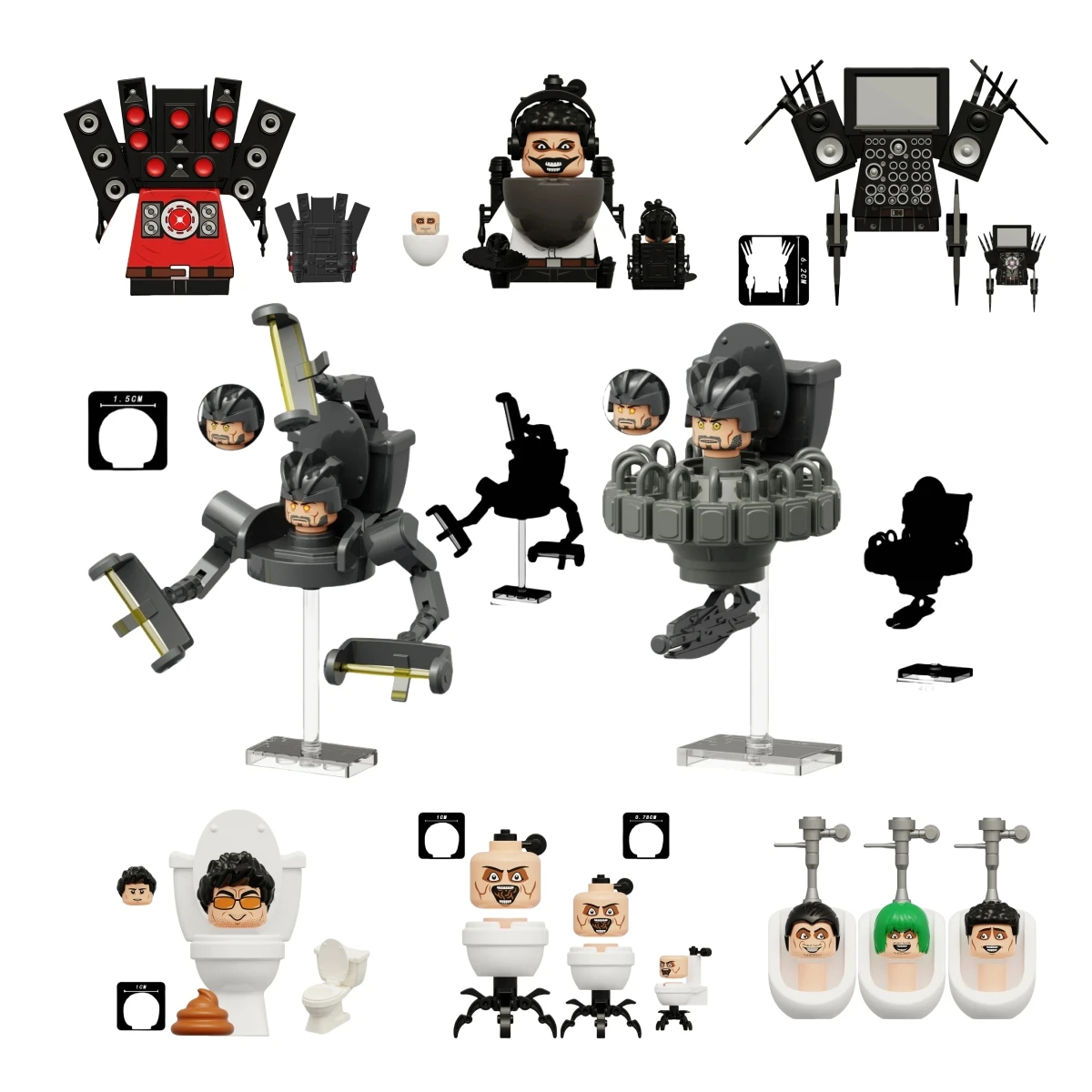 Mini Skibidi Toilet Man Figures Anime Block Toys TvMan Plus Titan Susponod UFO Toilet man Bricks Model Toy Kid Birthday Gifts
Mini Skibidi Toilet Man Figures Anime Block Toys TvMan Plus Titan Susponod UFO Toilet man Bricks Model Toy Kid Birthday Gifts