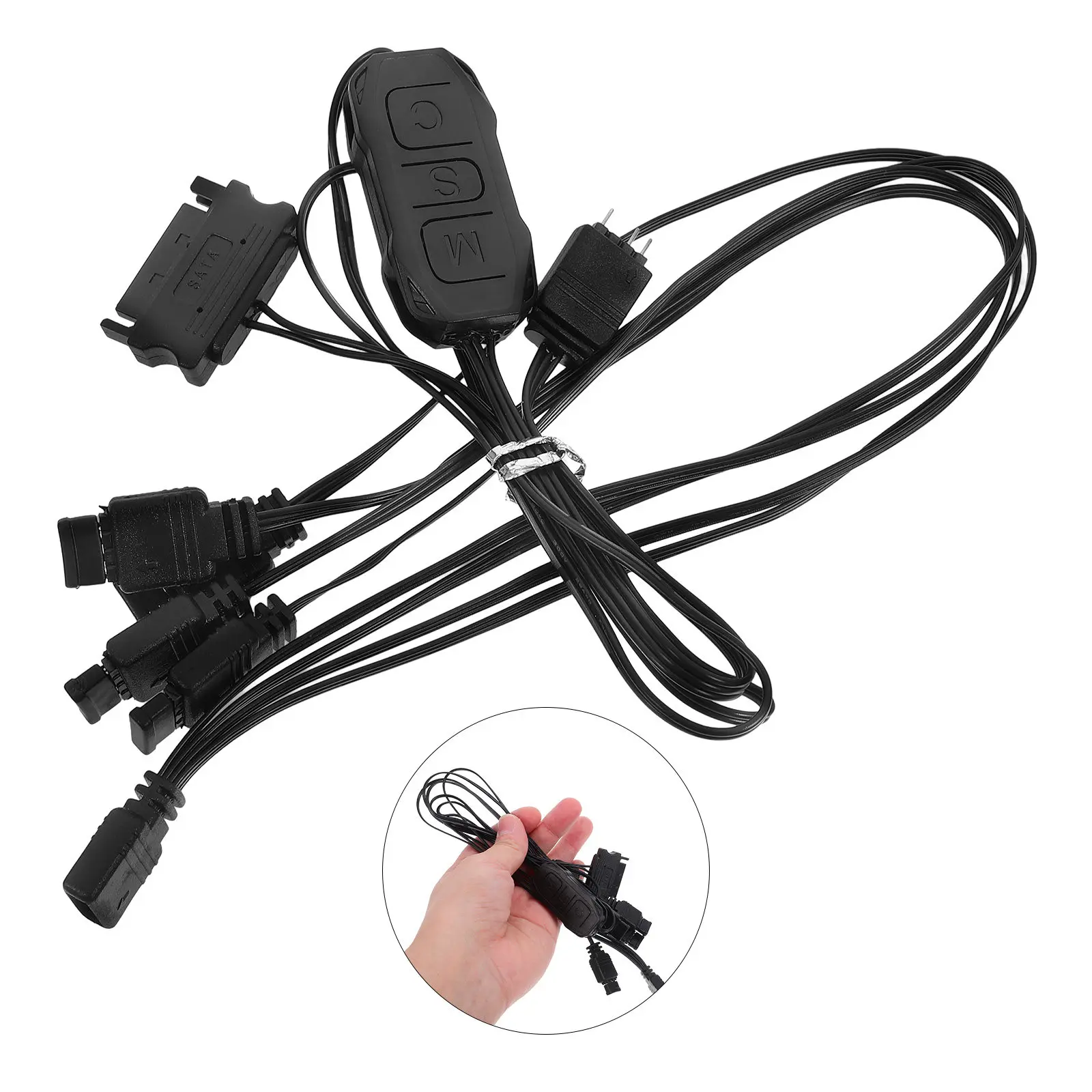 Комплект мини-контроллеров RGB-подсветки для настольного ПК с адаптером, расширением синхронизации, подключением нескольких устройств, установка без инструментов
Комплект мини-контроллеров RGB-подсветки для настольного ПК с адаптером, расширением синхронизации, подключением нескольких устройств, установка без инструментов