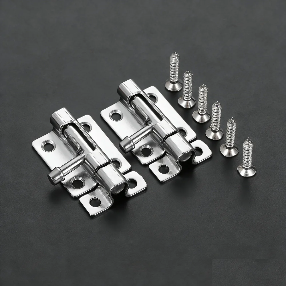 2PCS Latch Bolt Sliding Door Lock Safety Gate Metal Case Latch W/screw Silver Decor Home Furniture 41*30mm/1.61inch Shed Slides
2PCS Latch Bolt Sliding Door Lock Safety Gate Metal Case Latch W/screw Silver Decor Home Furniture 41*30mm/1.61inch Shed Slides