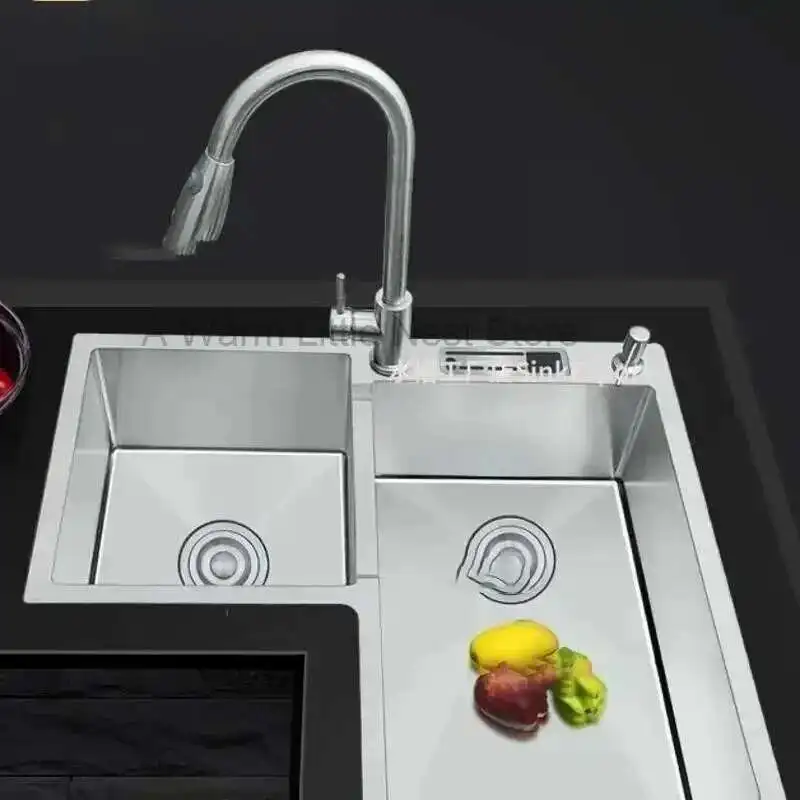 Thickened Stainless Steel Corner Sink Large capacity Kitchen Sinks Shaped Trough Double Small Black Sink Kitchen Fixtures X
Thickened Stainless Steel Corner Sink Large capacity Kitchen Sinks Shaped Trough Double Small Black Sink Kitchen Fixtures X