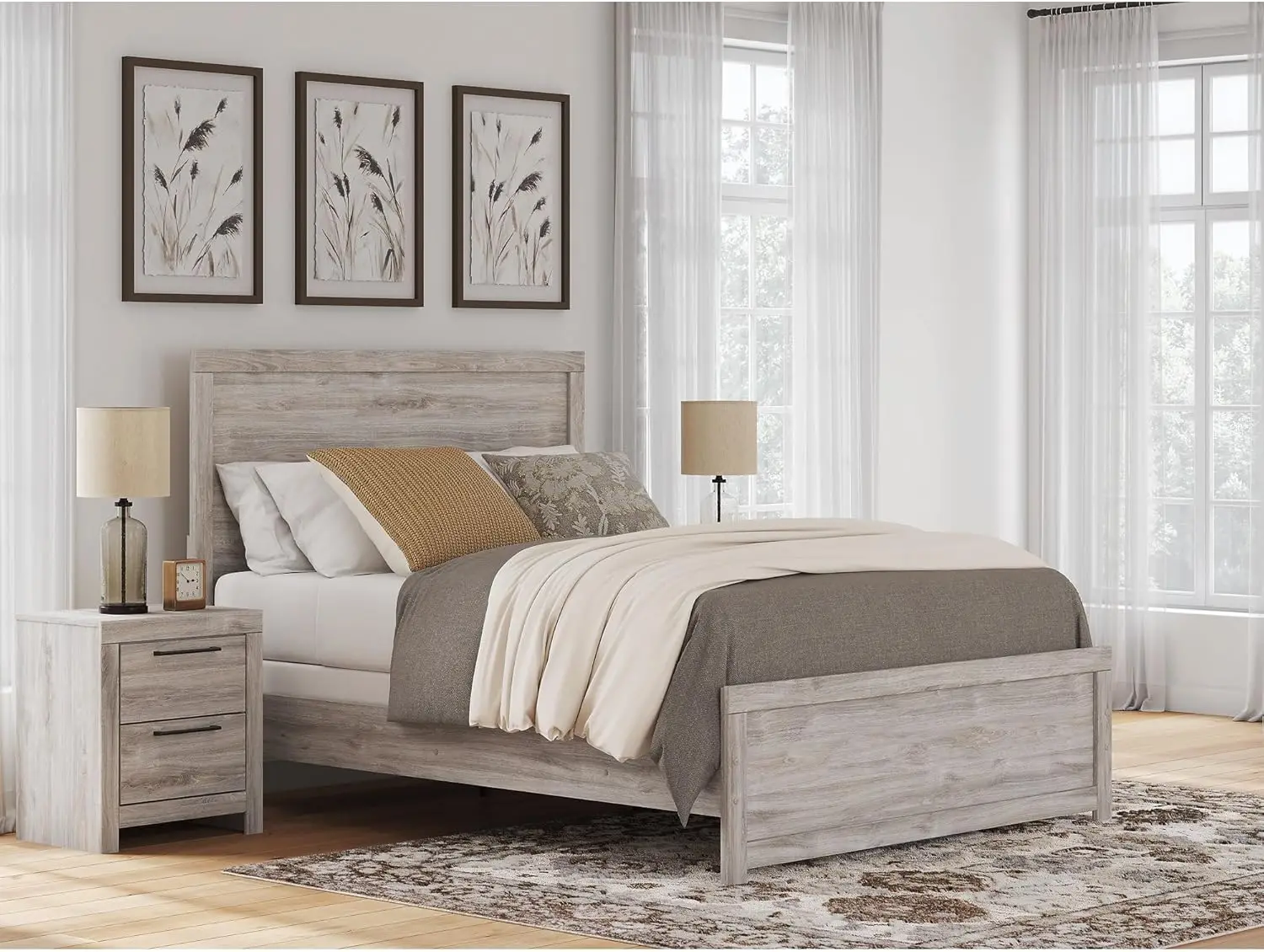 Signature Design by Ashley Jonnifer Queen Panel Bed Frame, Light Gray Bedroom Furniture with Panel Headboard, Engineered Wood an
Signature Design by Ashley Jonnifer Queen Panel Bed Frame, Light Gray Bedroom Furniture with Panel Headboard, Engineered Wood an
