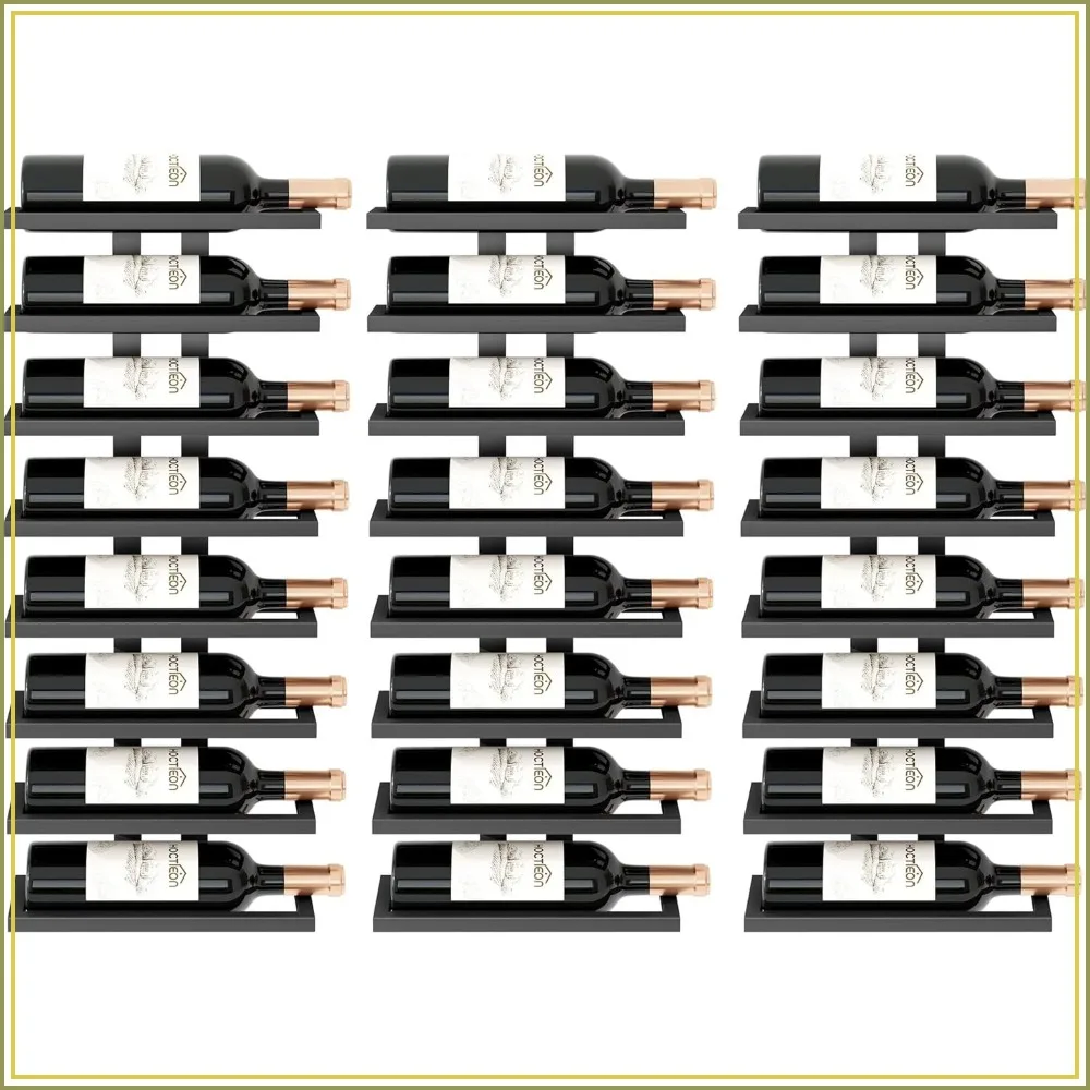 3-Set 8 Tier Wall Mount Wine Rack (24 Tiers), Wall Racks for Wine Bottles Display and Storage, Hanging Bottle Organizer for Living Room, Dining Room, Wine Cellar, Bar, Black
3-Set 8 Tier Wall Mount Wine Rack (24 Tiers), Wall Racks for Wine Bottles Display and Storage, Hanging Bottle Organizer for Living Room, Dining Room, Wine Cellar, Bar, Black