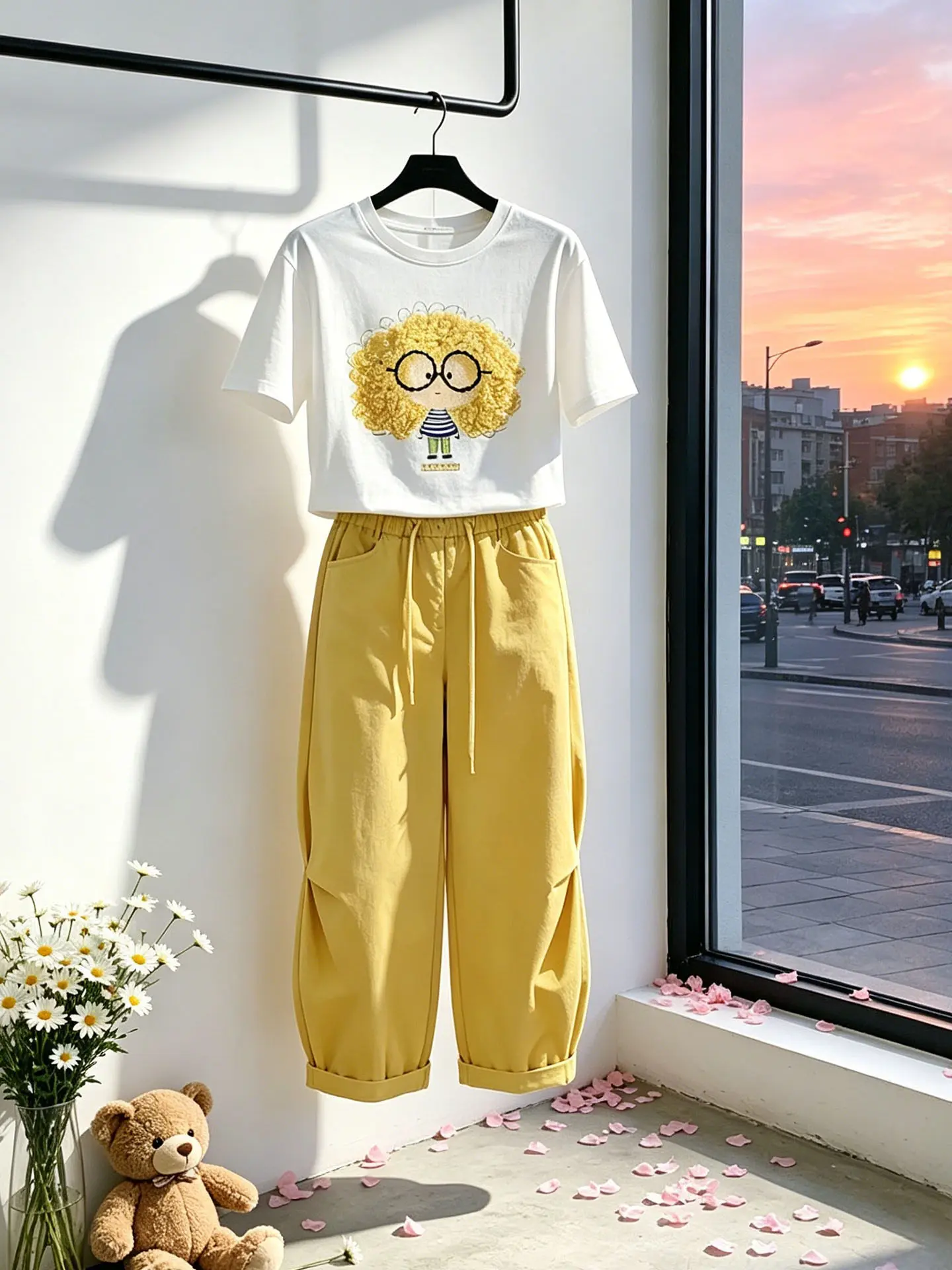 Anti-Aging Cartoon Short Sleeve T-Shirt High Waist Drawstring Casual Pants Two-Piece Set Women Summer New Arrival
Anti-Aging Cartoon Short Sleeve T-Shirt High Waist Drawstring Casual Pants Two-Piece Set Women Summer New Arrival