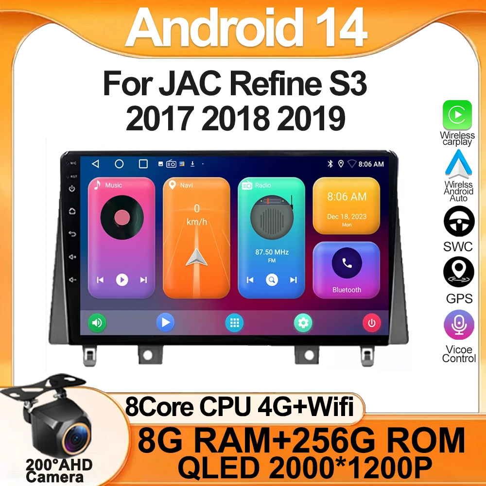 Android Auto For JAC Refine S3 2017 2018 2019 Car Radio Stereo Multimedia Video Player Navigation GPS 5G wifi BT DSP No 2din DVD
Android Auto For JAC Refine S3 2017 2018 2019 Car Radio Stereo Multimedia Video Player Navigation GPS 5G wifi BT DSP No 2din DVD