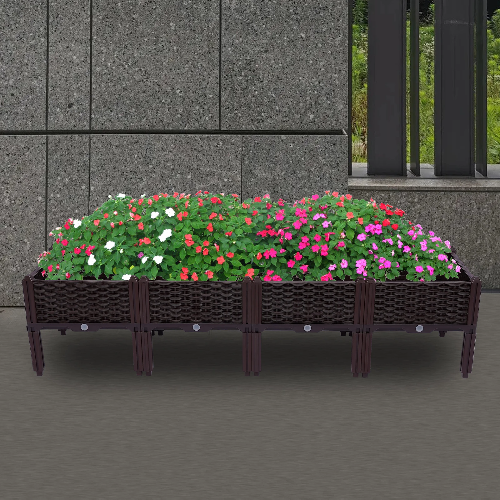 Outdoor Elevated Raised Garden Bed Planter Box with Legs for Vegetable/Flower Raised Garden Bed Plant
Outdoor Elevated Raised Garden Bed Planter Box with Legs for Vegetable/Flower Raised Garden Bed Plant