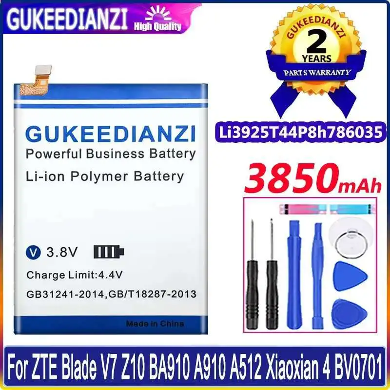 Safe For Zte Blade V8 BV0800 BV0701 A910 A506 A522 V770 V7 Plus BV0721 Z10 Mobile Phone Battery Li3925T44P8h786035 3850mAh
Safe For Zte Blade V8 BV0800 BV0701 A910 A506 A522 V770 V7 Plus BV0721 Z10 Mobile Phone Battery Li3925T44P8h786035 3850mAh