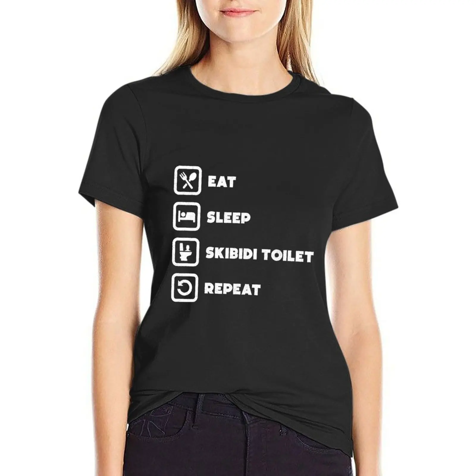 Eat Sleep Skibidi Toilet Repeat - Skibidi Toilet Meme T-Shirt funnys Aesthetic clothing oversized t shirts for Women
Eat Sleep Skibidi Toilet Repeat - Skibidi Toilet Meme T-Shirt funnys Aesthetic clothing oversized t shirts for Women