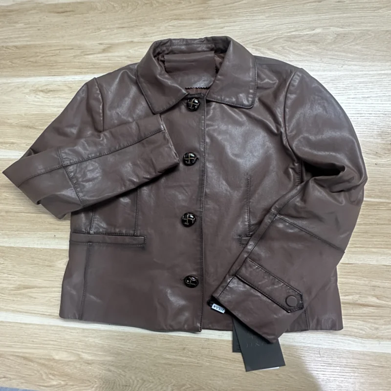 KMETRAM 100% Real First Layer Sheepskin Jacket Woman Coffee Short Genuine Leather Jackets Women Autumn Ladies Clothes 2026 천연가죽
KMETRAM 100% Real First Layer Sheepskin Jacket Woman Coffee Short Genuine Leather Jackets Women Autumn Ladies Clothes 2026 천연가죽