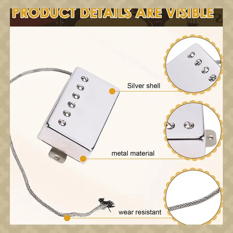 ABST 2PCS For Alnico 5 LP Guitar Neck & Bridge Pickups Humbucker Pickup 4-Wires Guitar Parts (Chrome NB Set)
ABST 2PCS For Alnico 5 LP Guitar Neck & Bridge Pickups Humbucker Pickup 4-Wires Guitar Parts (Chrome NB Set)