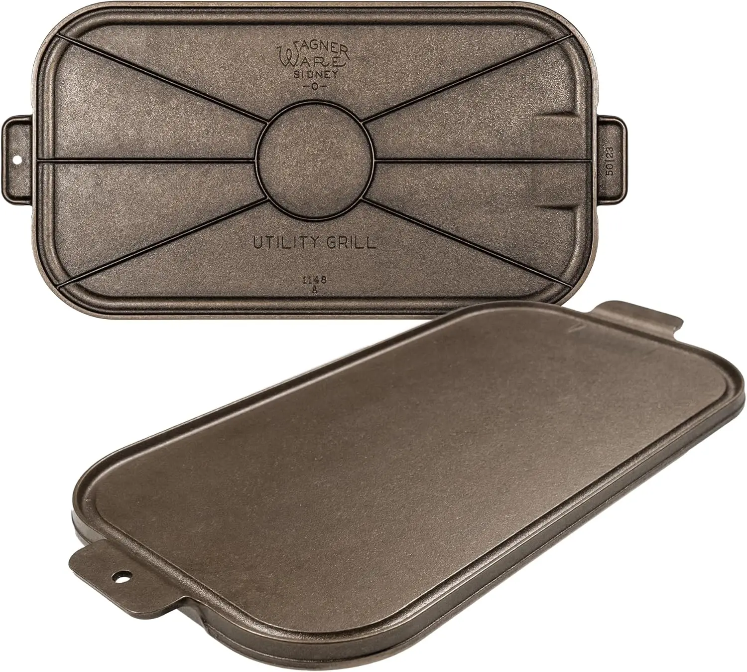 Cast Iron Griddle - 1950 Vintage Reissue in Wooden Box - Double Burner Griddle for Stovetop & Outdoor Cooking - Pre-Seasoned
Cast Iron Griddle - 1950 Vintage Reissue in Wooden Box - Double Burner Griddle for Stovetop & Outdoor Cooking - Pre-Seasoned