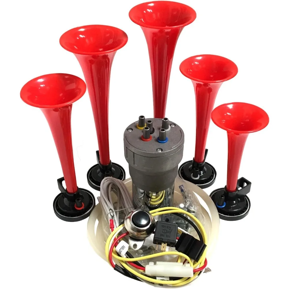 Dixie Air Horn Red Dixieland Premium, полная версия с 12 нот, комплект проводов и кнопкой для установки
Dixie Air Horn Red Dixieland Premium, полная версия с 12 нот, комплект проводов и кнопкой для установки