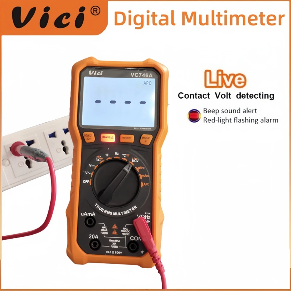 Vici 6000 Counts Auto Range Digital Multimeter True RMS REL NCV Anti-burn Electrician Maintenance Multimeters Torch Data Hold
Vici 6000 Counts Auto Range Digital Multimeter True RMS REL NCV Anti-burn Electrician Maintenance Multimeters Torch Data Hold
