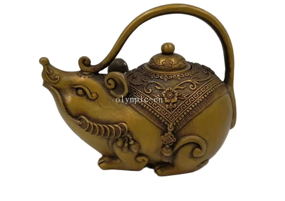 6'' copper carved flowers wealth coin auspicious animal mouse rat teapot cup pot
6'' copper carved flowers wealth coin auspicious animal mouse rat teapot cup pot