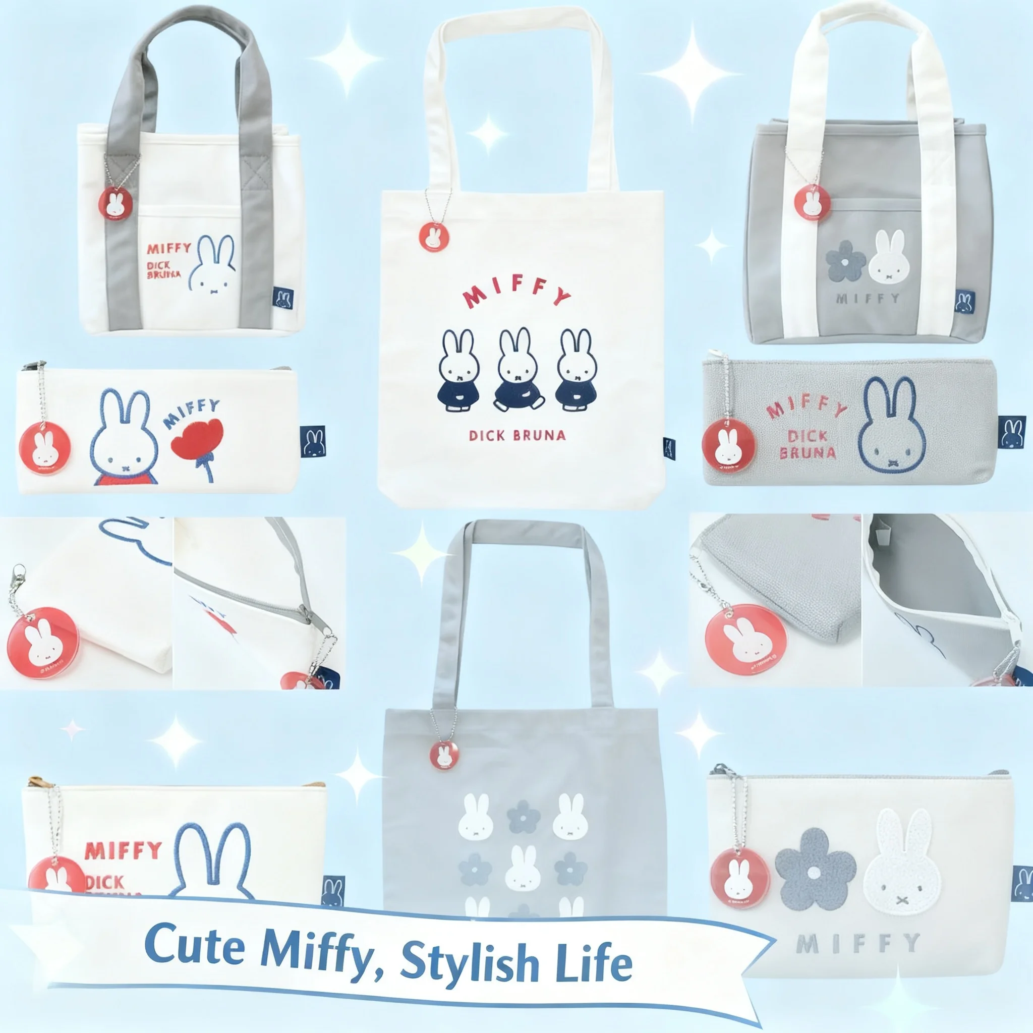 Miffy embroidered shopping bag cute pen case handbag toiletry organizer storage crossbody pouch cosmetic bag
Miffy embroidered shopping bag cute pen case handbag toiletry organizer storage crossbody pouch cosmetic bag