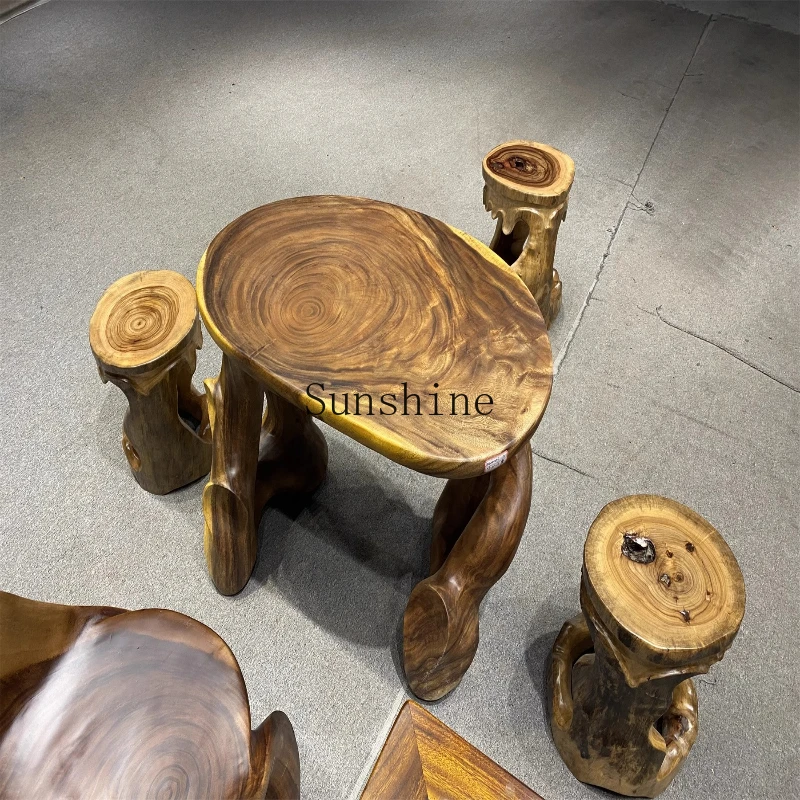 Household tree root tea table walnut root carving coffee table
Household tree root tea table walnut root carving coffee table
