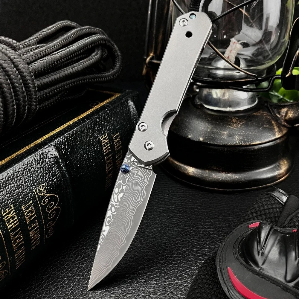 EDC Lightweight Combot Outdoor Hunting Adventure Pocket Knife Damascus Steel Blade Titanium Alloy Handle with Clip Folding Knife
EDC Lightweight Combot Outdoor Hunting Adventure Pocket Knife Damascus Steel Blade Titanium Alloy Handle with Clip Folding Knife