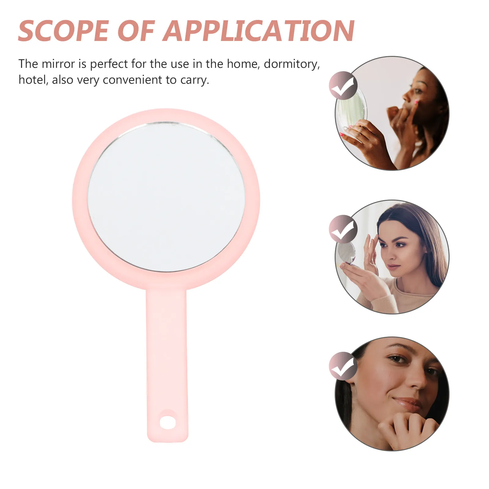 Premium ABS Silver Handheld Makeup Mirror with Comfortable Handle Lightweight Portable for Travel Home Dorm Hotel Beauty Routine
Premium ABS Silver Handheld Makeup Mirror with Comfortable Handle Lightweight Portable for Travel Home Dorm Hotel Beauty Routine