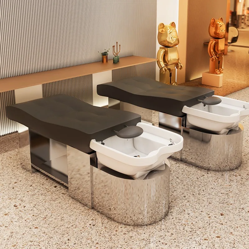 Тайские стулья для мытья волос с шампунем Парикмахерская из нержавеющей стали Парикмахерские высококачественные стулья для шампуня Комфортная мебель для парикмахерской Stoelen
Тайские стулья для мытья волос с шампунем Парикмахерская из нержавеющей стали Парикмахерские высококачественные стулья для шампуня Комфортная мебель для парикмахерской Stoelen