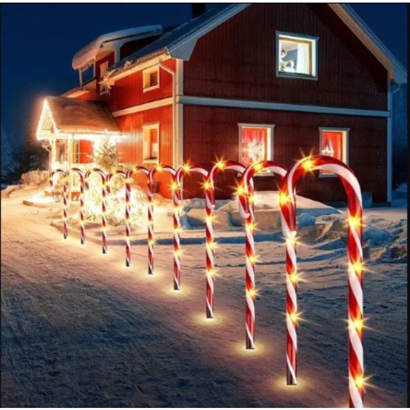 5PCS/Set Solar Operated Christmas Candy Cane Pathway Markers Lights With Stakes For Xmas Outdoor Patio Garden Walkway Decoration
5PCS/Set Solar Operated Christmas Candy Cane Pathway Markers Lights With Stakes For Xmas Outdoor Patio Garden Walkway Decoration