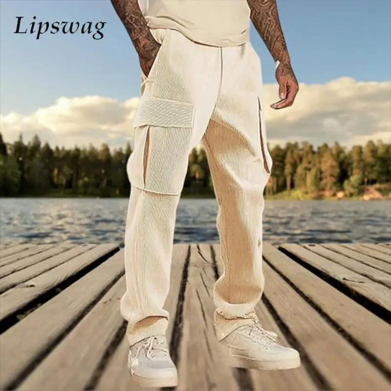 Streetwear Fashion Drawstring Cargo Pants Mens Stylish Solid Color Multi Pockets Corduroy Trousers Men Spring Fall Fashion Pants
Streetwear Fashion Drawstring Cargo Pants Mens Stylish Solid Color Multi Pockets Corduroy Trousers Men Spring Fall Fashion Pants