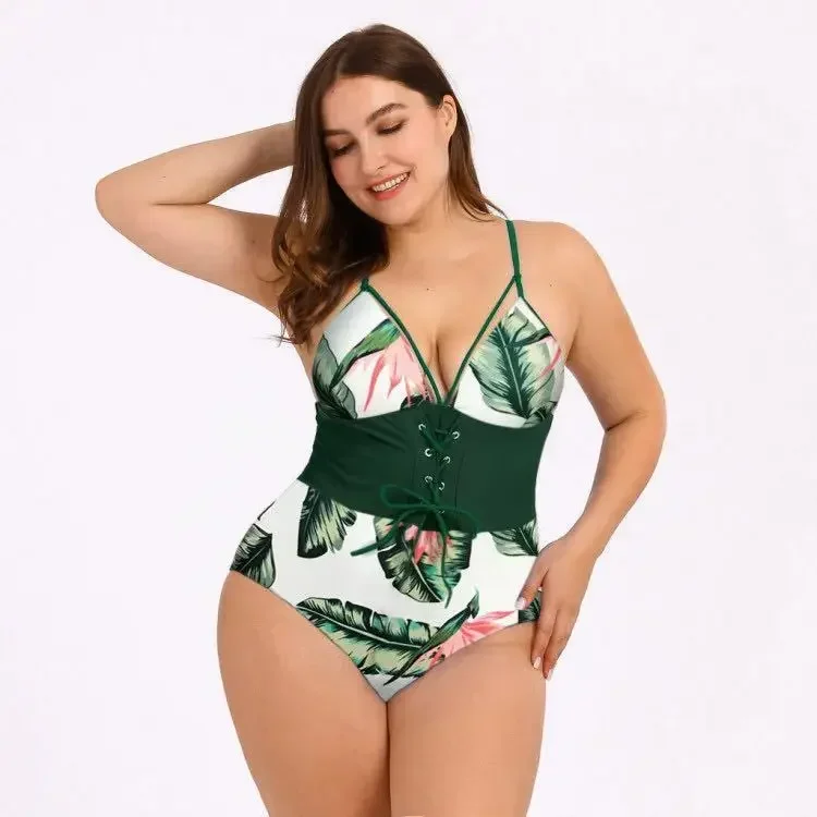 Printing Flower Bikini Corset Swimwear One Piece Plus Size Swimsuit With Bikini Cover Up
Printing Flower Bikini Corset Swimwear One Piece Plus Size Swimsuit With Bikini Cover Up