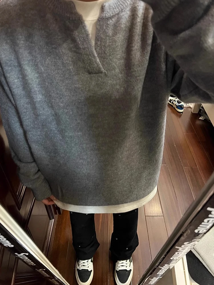 Мужской вязаный свитер Cleanfit с V-образным вырезом, зимний, в американском ретро-стиле, свободный крой, удобный базовый слой
Мужской вязаный свитер Cleanfit с V-образным вырезом, зимний, в американском ретро-стиле, свободный крой, удобный базовый слой