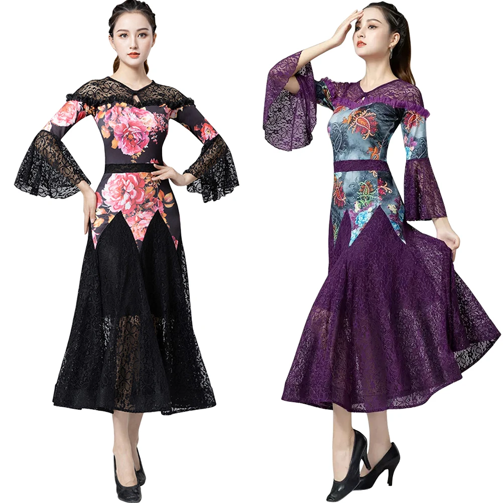 Fashion Ballroom Dance Dress Women Performance Wear Female Modern Standard Tango Waltz Eveing Party Costume Long Sleeves
Fashion Ballroom Dance Dress Women Performance Wear Female Modern Standard Tango Waltz Eveing Party Costume Long Sleeves