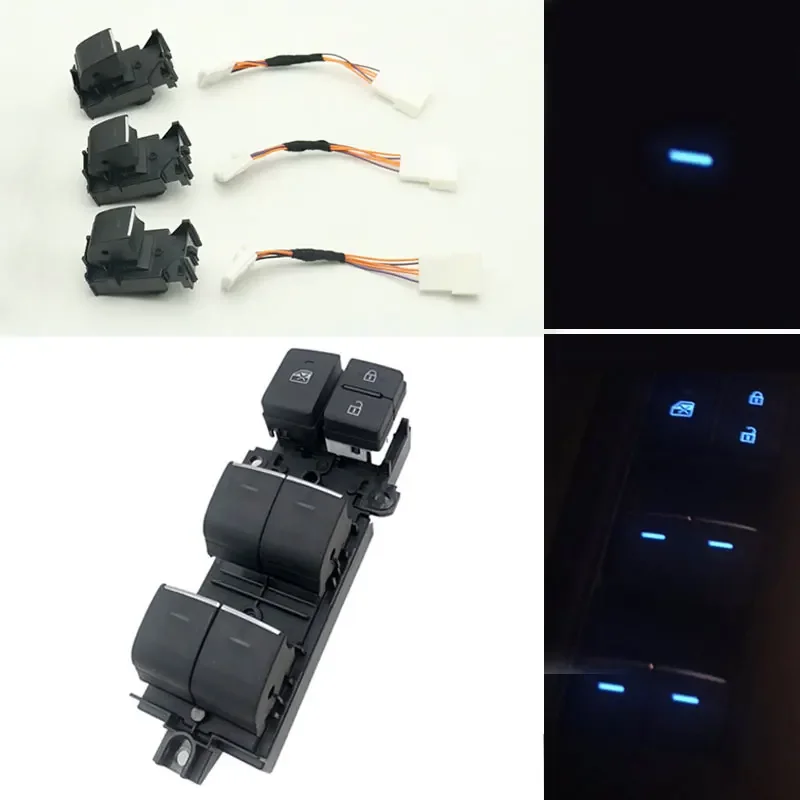 4Pcs/Set Left Driver LED Ice Blue Backlight Auto Power Window Button Switch for Toyota RAV4 RAV 4 CHR 2019 2020
4Pcs/Set Left Driver LED Ice Blue Backlight Auto Power Window Button Switch for Toyota RAV4 RAV 4 CHR 2019 2020