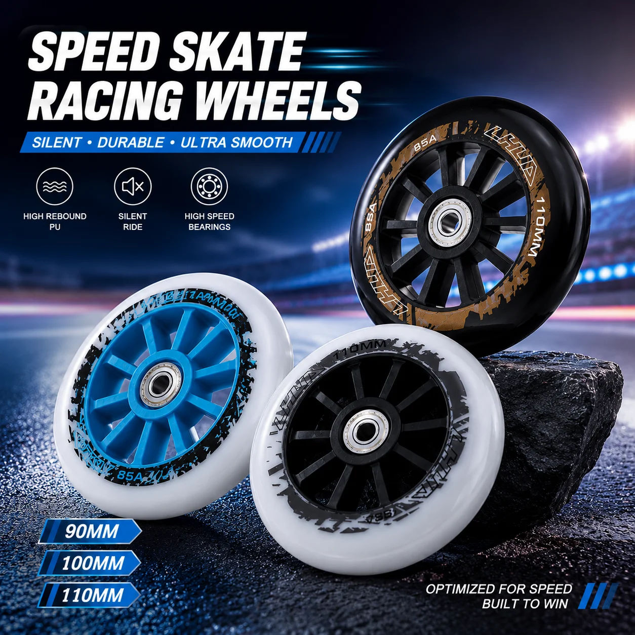 Inline Speed Skate Wheels 90/100/110mm Professional Racing Roller Blades Wheel 85A PU Bearings Kids Adults Outdoor Freestyle
Inline Speed Skate Wheels 90/100/110mm Professional Racing Roller Blades Wheel 85A PU Bearings Kids Adults Outdoor Freestyle