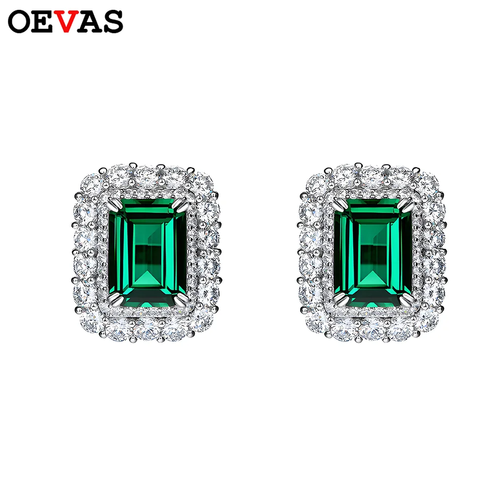 OEVAS 8x10mm High Carbon Diamond Gemstone Earrings for Women 100% 925 Sterling Silver Full Diamond sparkling luxury Fine Jewelry
OEVAS 8x10mm High Carbon Diamond Gemstone Earrings for Women 100% 925 Sterling Silver Full Diamond sparkling luxury Fine Jewelry