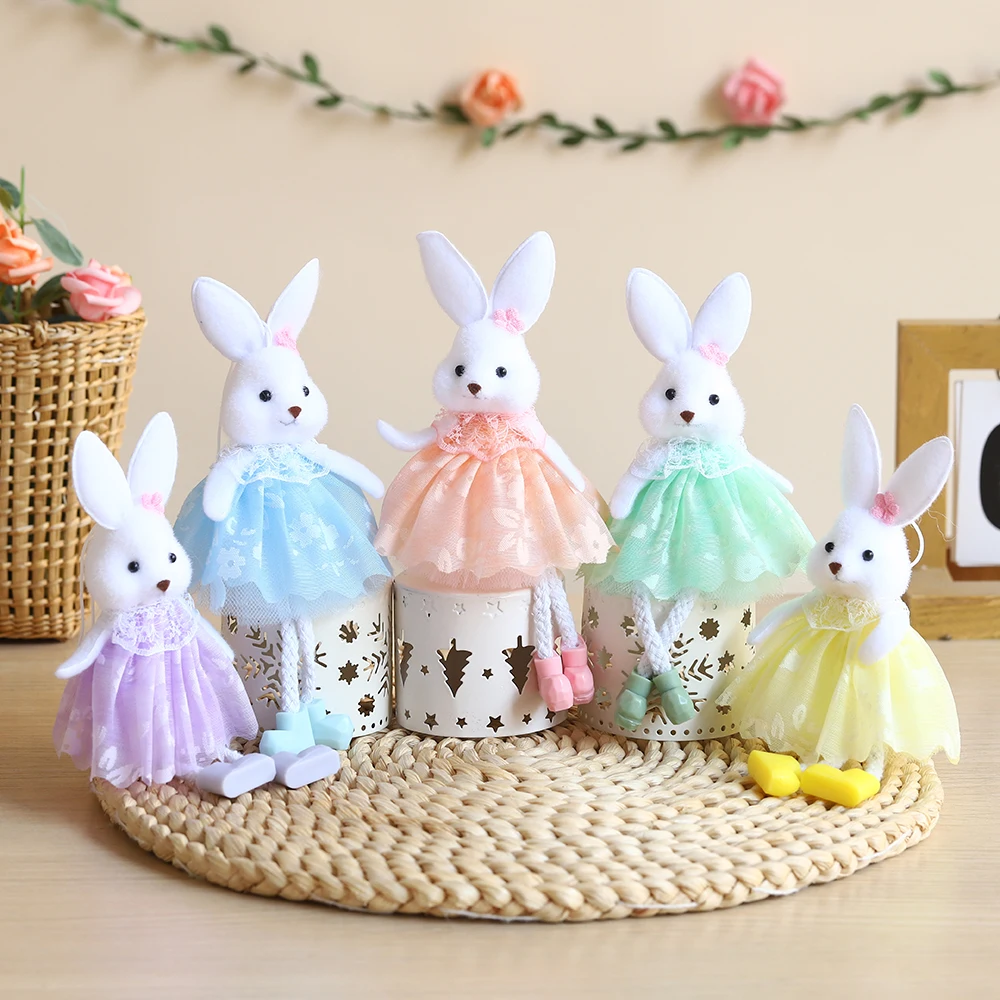Easter Cute Yarn skirt Bunny Ornament Yellow Green Blue Purple Orange Plush Rabbit Doll Pendant Easter Party Home Decor Kid Gift
Easter Cute Yarn skirt Bunny Ornament Yellow Green Blue Purple Orange Plush Rabbit Doll Pendant Easter Party Home Decor Kid Gift