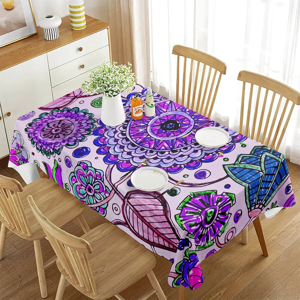 Vintage Style Floral Tablecloth 2D Flat Printed Waterproof Polyester Elegant Table Cover For Wedding Party Home Kitchen
Vintage Style Floral Tablecloth 2D Flat Printed Waterproof Polyester Elegant Table Cover For Wedding Party Home Kitchen