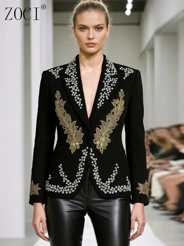 ZOCI Women's Beading Blazers French Vintage Style Suit Jackets Female Sequin Patchwork Coats Unique Design 2025 Summer New Tops
ZOCI Women's Beading Blazers French Vintage Style Suit Jackets Female Sequin Patchwork Coats Unique Design 2025 Summer New Tops