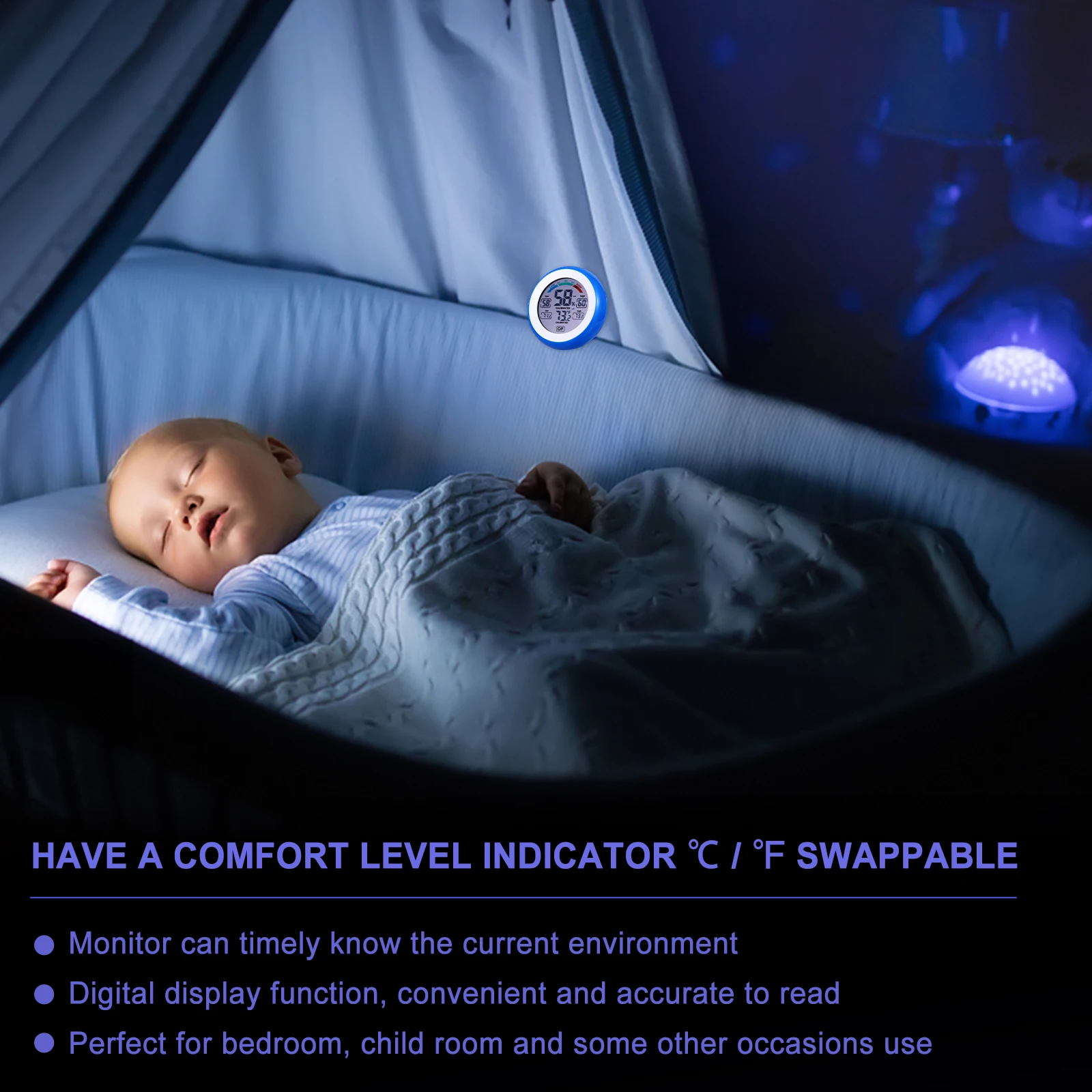 Digital Thermometer Hygrometer Indoor Temperature Humidity Monitor Home Room Celsius Fahrenheit Switchable Mini Household
Digital Thermometer Hygrometer Indoor Temperature Humidity Monitor Home Room Celsius Fahrenheit Switchable Mini Household