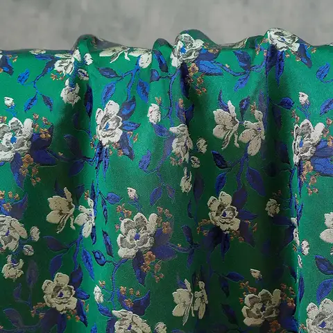 Flower Chinese Style Jacquard Brocade Fabric Dress Vests Suits Bags Decorative Sewing Fabric