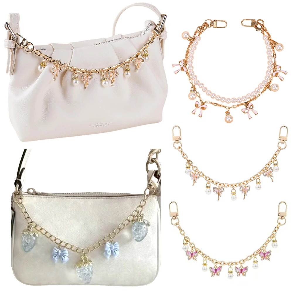 Цепочка для сумки, декоративная цепочка для сумки, кулон в виде милого мультяшного клубничного банта из сплава, для сумок и брюк
Цепочка для сумки, декоративная цепочка для сумки, кулон в виде милого мультяшного клубничного банта из сплава, для сумок и брюк