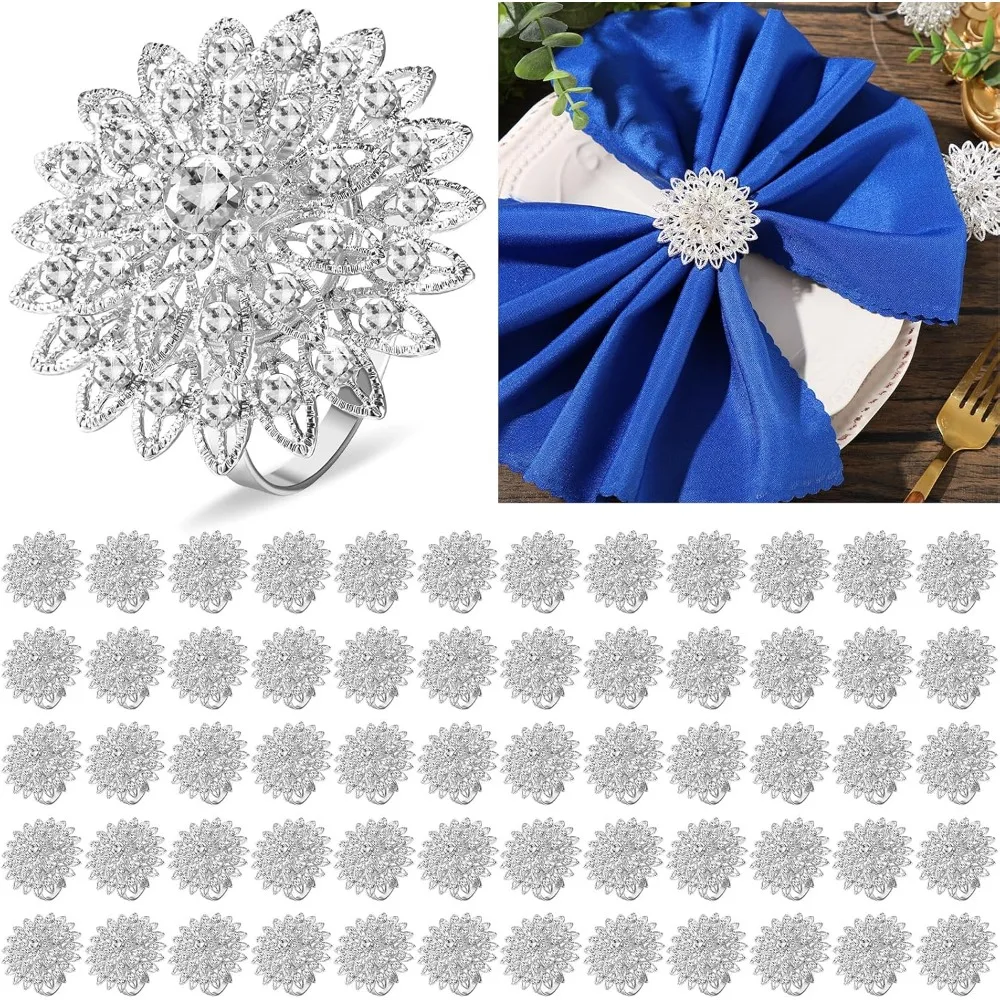 72 Pcs Silver Napkin Rings Flower Crystal Bling Rhinestone Rings Floral Rhinestone ion, Napkin Rings
72 Pcs Silver Napkin Rings Flower Crystal Bling Rhinestone Rings Floral Rhinestone ion, Napkin Rings